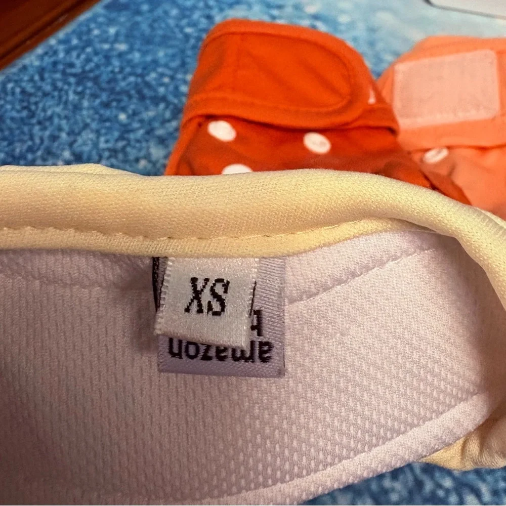 Amazon Cream and Orange Dog Diaper Covers